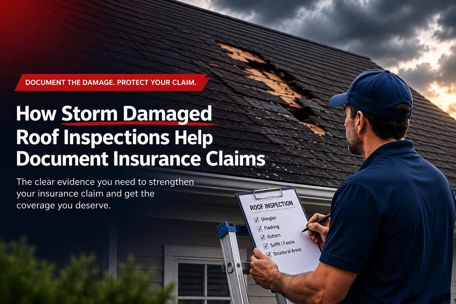 Storm damaged roof inspections