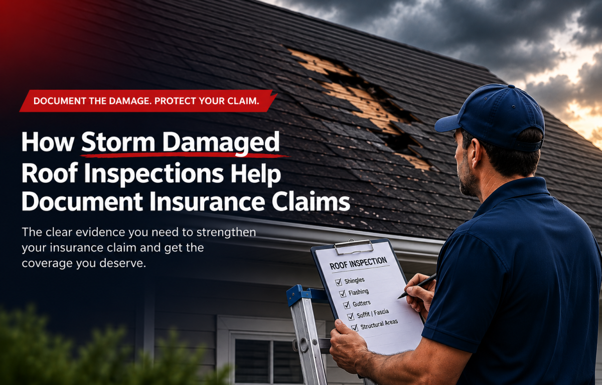 Storm damaged roof inspections