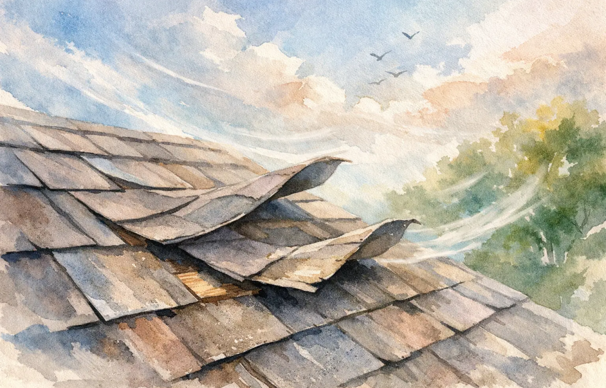 How to Identify Wind Lifted Shingles Safely
