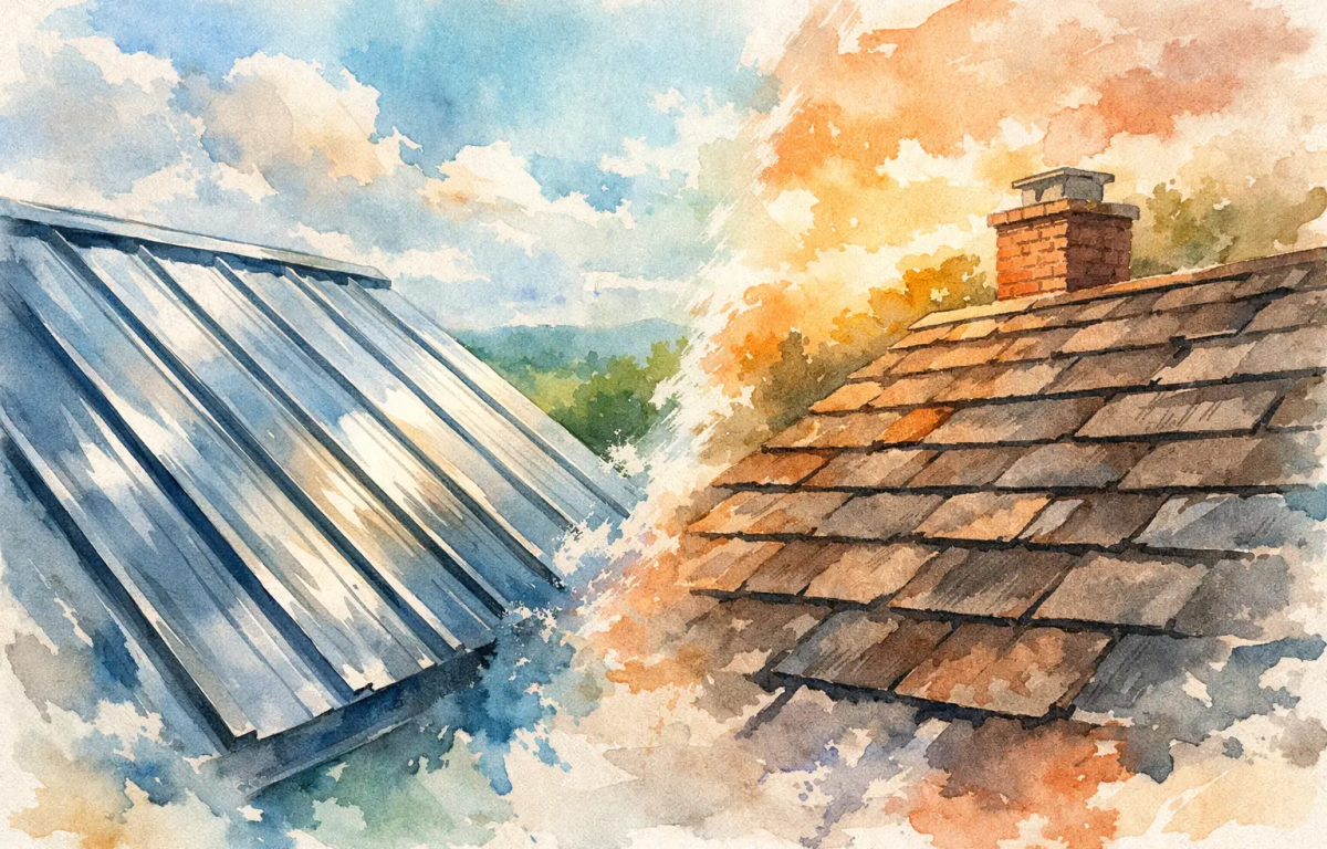 Metal Roofing Versus Asphalt Shingles Compared