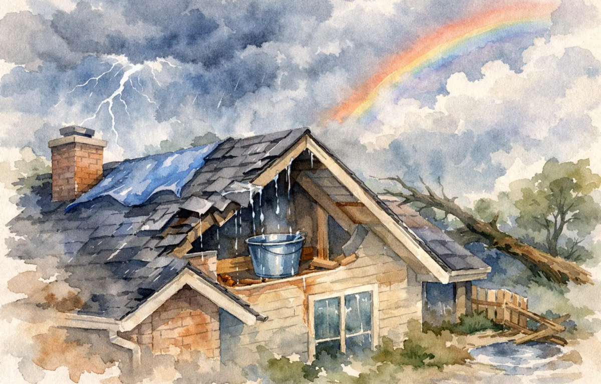Roof Leak Repair After Storm Damage to Your Home