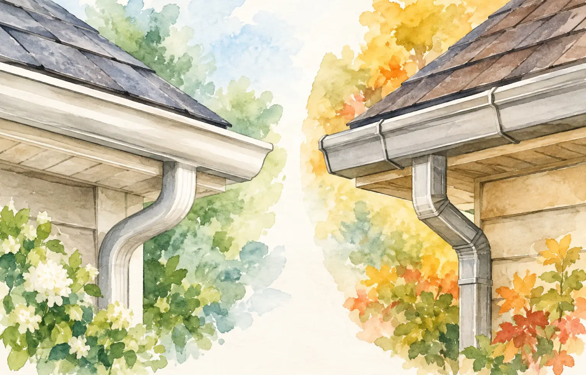 Seamless Gutters Versus Sectional Gutters