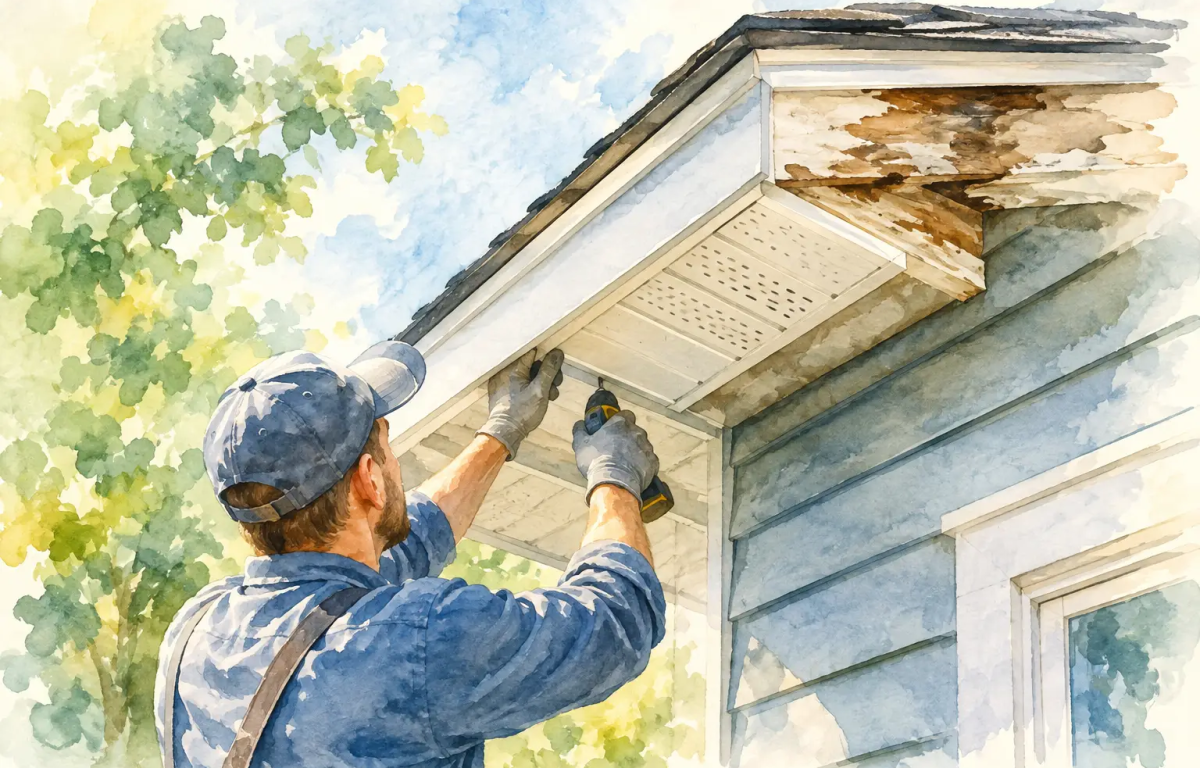 Soffit and Fascia Repair Before Water Spreads