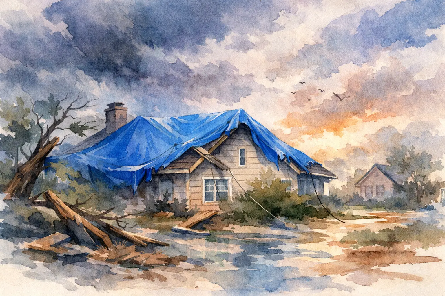 Guide to Emergency Roof Tarping After a Storm