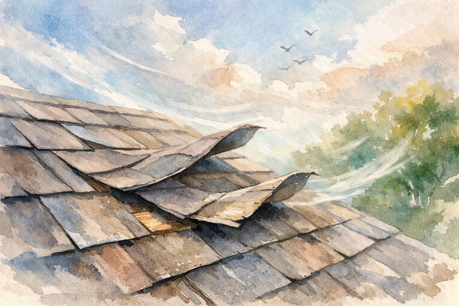 How to Identify Wind Lifted Shingles Safely