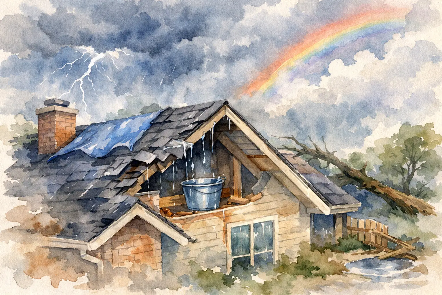 Roof Leak Repair After Storm Damage to Your Home