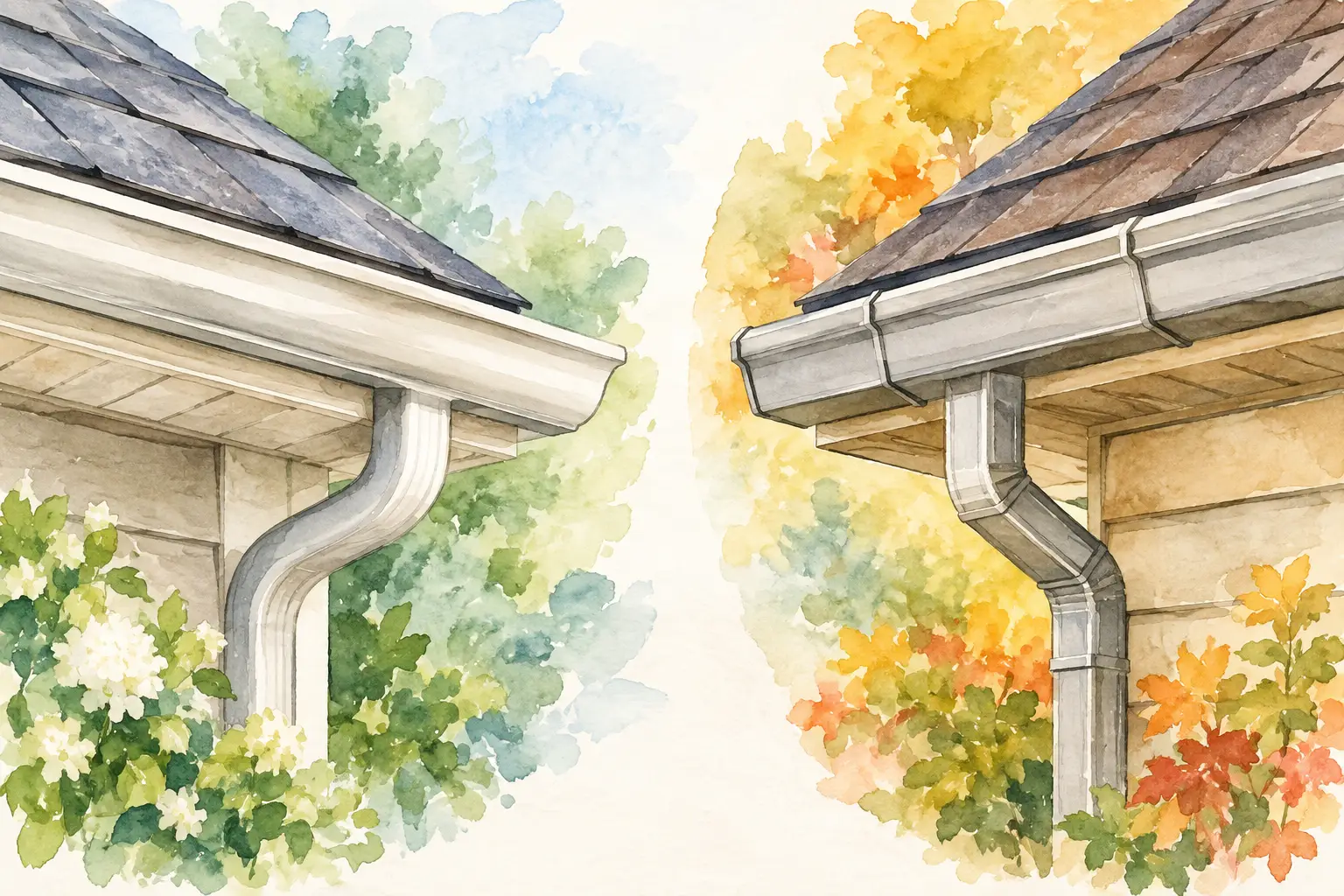 Seamless Gutters Versus Sectional Gutters